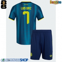 Maglie da calcio Colombia Luis Diaz #7 Seconda Maglia Bambino Mondiali 2026  Manica Corta (+ Pantaloni corti)
